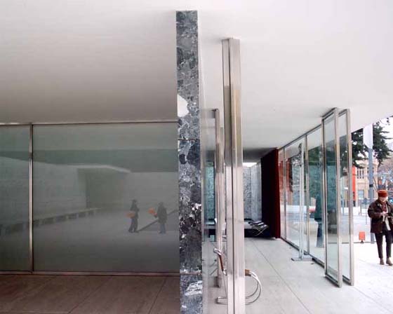 Glass Wall Design in Pavilion, Barcelona